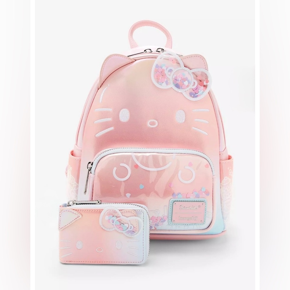 Loungefly x Sanrio Hello Kitty Confetti Pastel Mini Backpack and Wallet